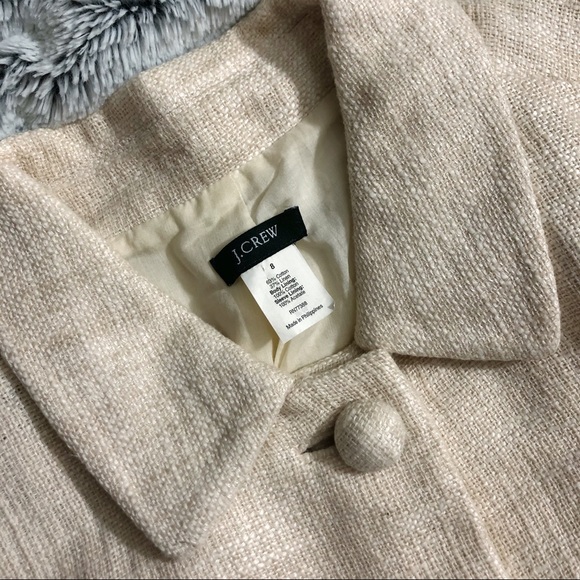 J.Crew Cream Linen Crop Blazer - Picture 2 of 5